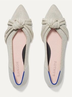 Rothy'sThe Knot Point II Flats Diamond Metallic Sz 10.5 Special Occasion